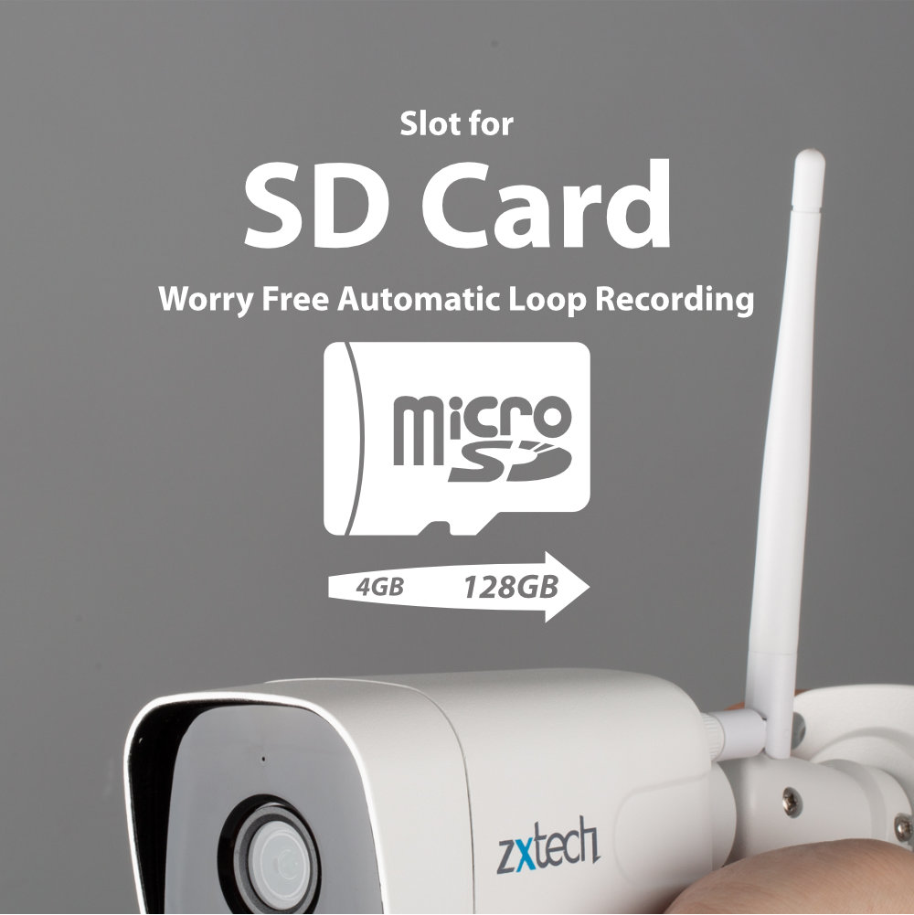 Outdoor security cameras with sd sale card