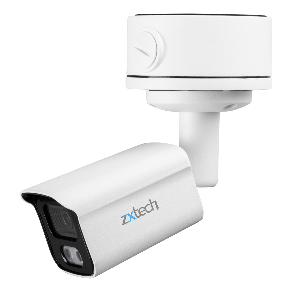 Zxtech 4K 8MP Bullet PoE IP CCTV AI Camera | Face Recognition Built-in