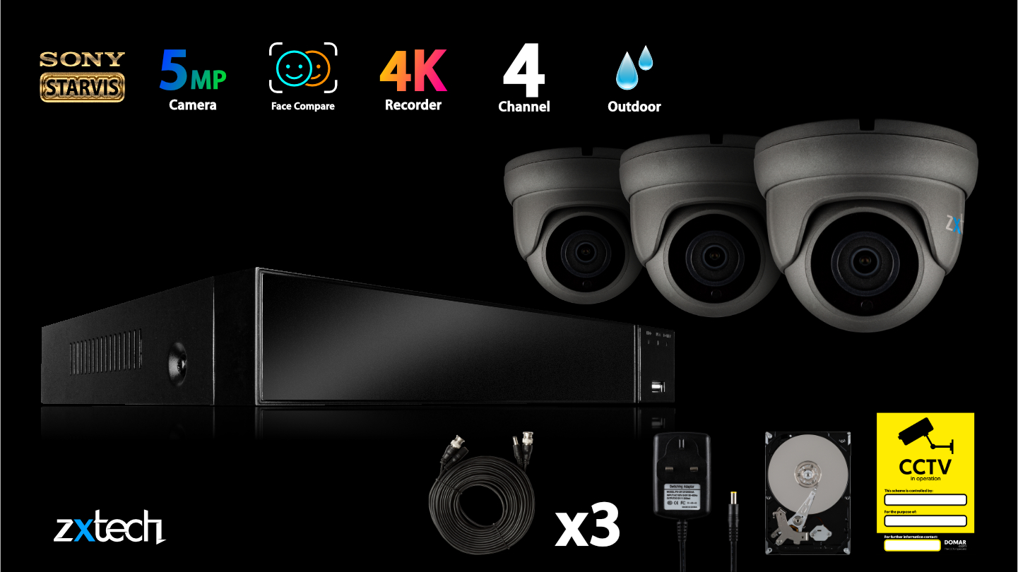 5MP AHD CCTV System Home Mobile Alert Face Motion Detect HD Analog Camera | AF3B4Z