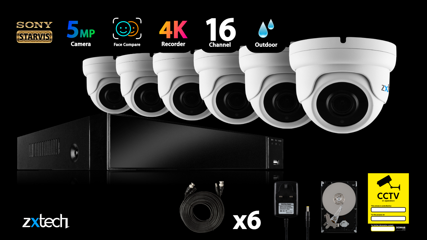 5MP AHD CCTV Kit Home DVR HD Analog Camera Outdoor Varifocal Night Vision 60M | AF5G8Y